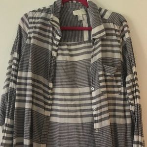 Forever 21 button down striped top